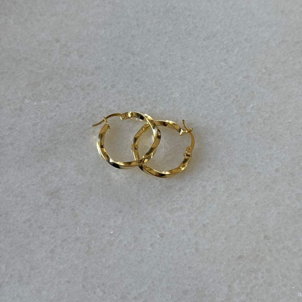 Sarmal Çember Küpe / 925 Gümüş