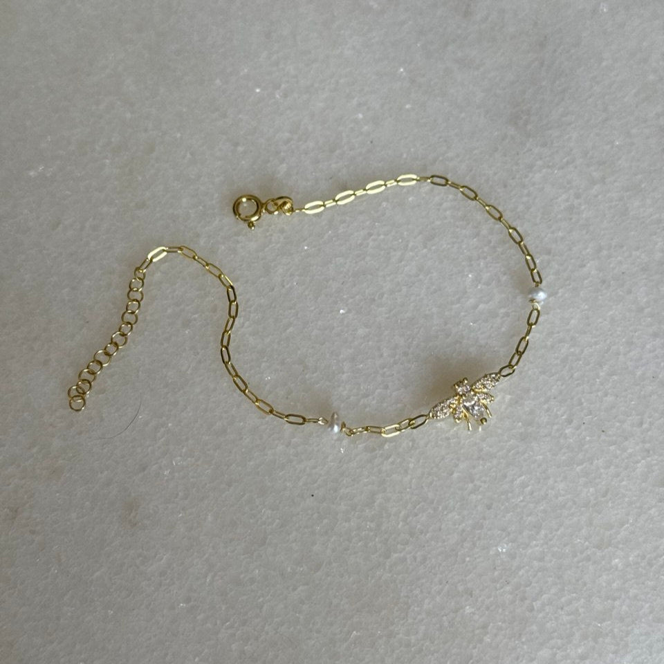 Arı-İnci Bileklik /925 Gümüş