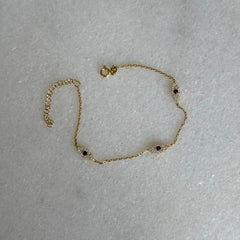 Üçlü Nazar Bileklik /925 Gümüş