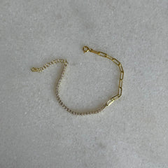 Yarı Suyolu Bileklik / 925 Gümüş