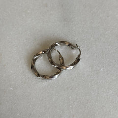 Sarmal Çember Küpe / 925 Gümüş