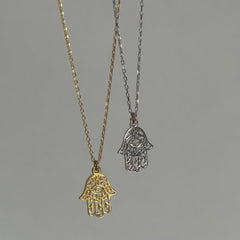 Vıntage Hamsa Kolye / 925 Gümüş