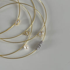 Taşlı mıx Choker / 925 Gümüş