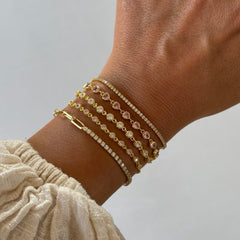 Işıltılı Bileklik Kombin /925 Gümüş