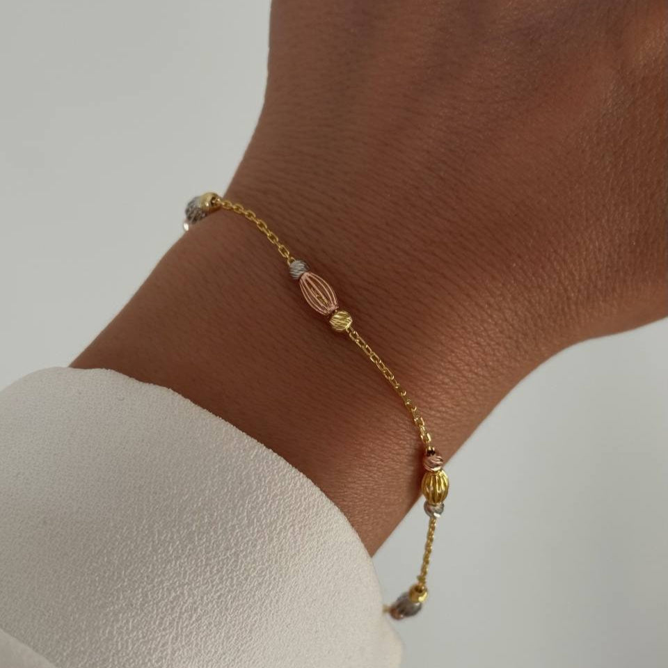 Mıx Oval Bileklik / 925 Gümüş