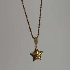 Yıldız Uç Çelik Kolye