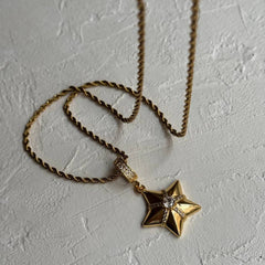 Yıldız Uç Çelik Kolye