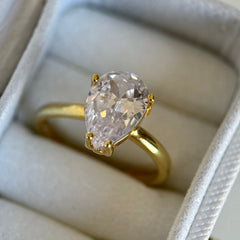 Damla Yüzük / 925 Gümüş