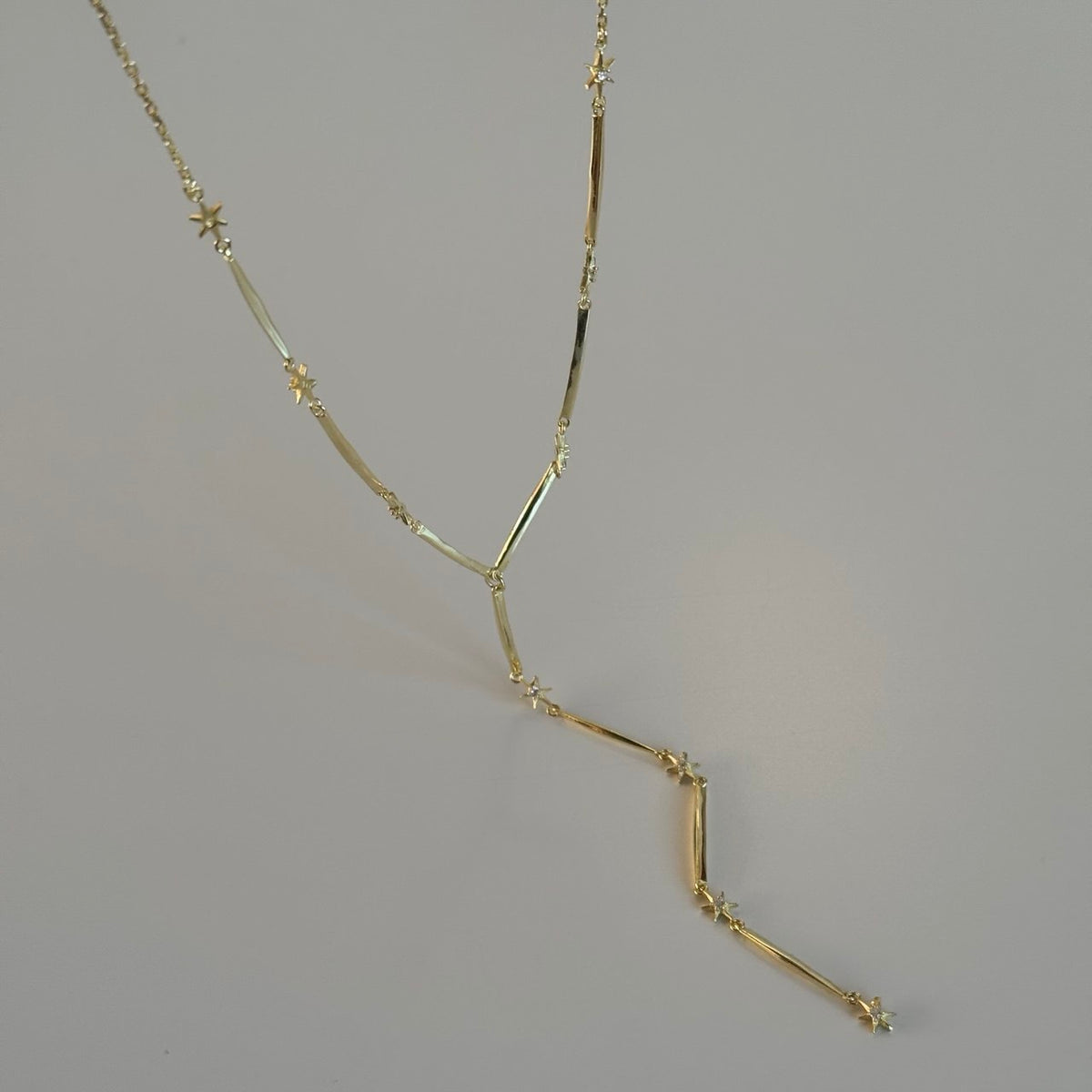 Yıldızlı Y Kolye /925 Gümüş