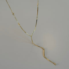 Yıldızlı Y Kolye /925 Gümüş