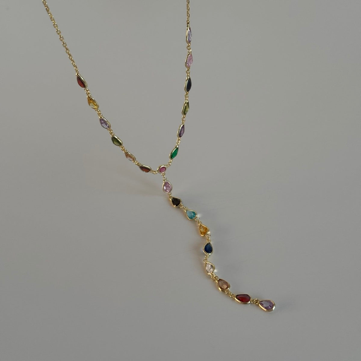 Damla Mıx Y Kolye /925 Gümüş