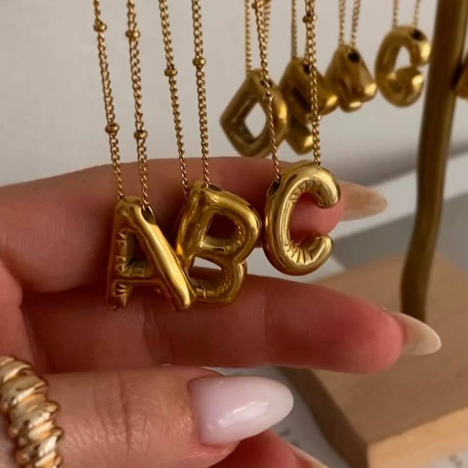 Çelik Balon Harf Kolye