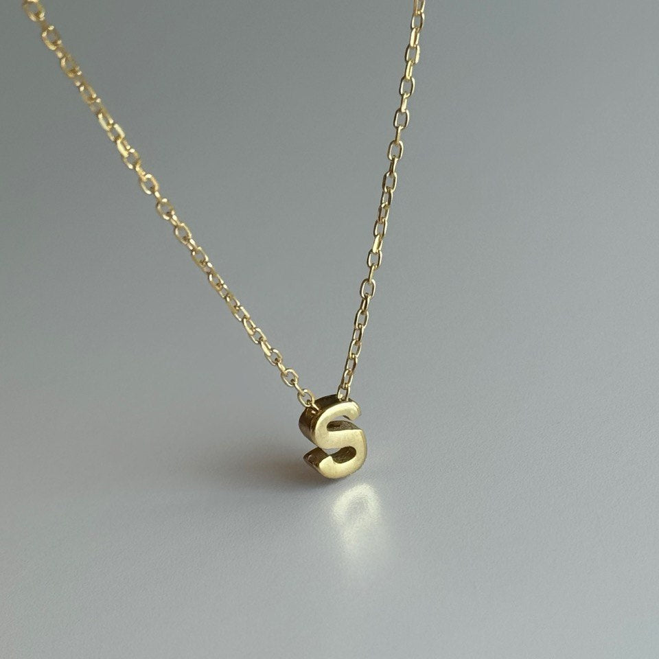 Minimal Harf Kolye / 925 Gümüş