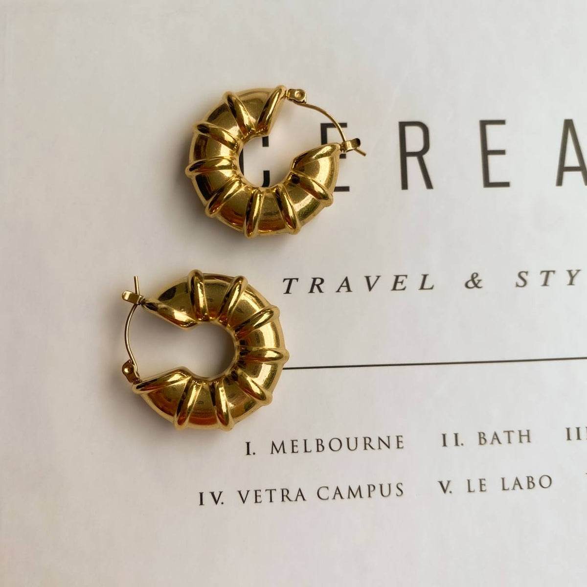 Çelik İstiridye Küpe