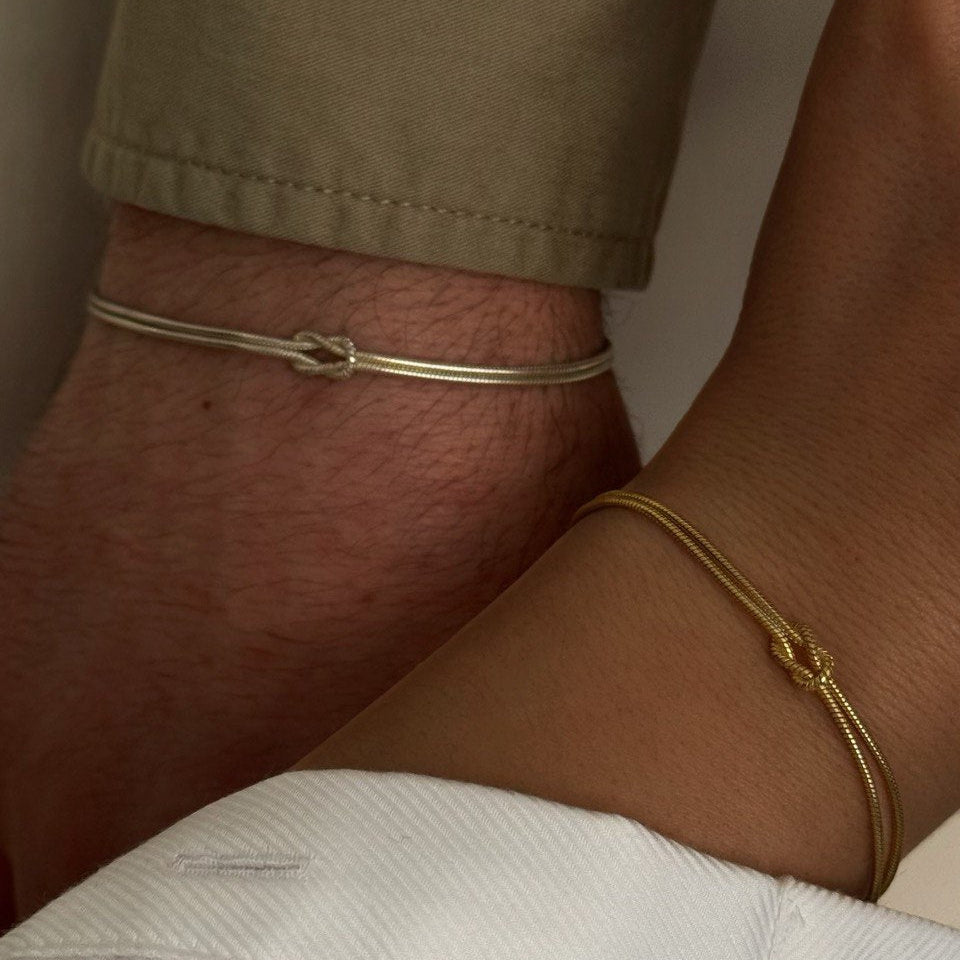 Çift Düğüm Bileklik /925 Gümüş