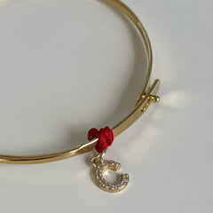 Harfli Kelepçe-Bileklik Kombin / 925 Gümüş