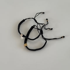 Makrome Bileklik-Harf Çift Bileklik/ 925 Gümüş