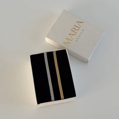 Çift Örme Bileklik/925 Gümüş