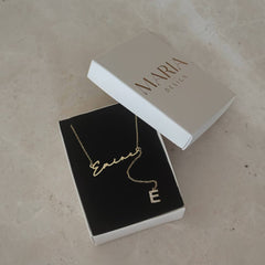 Sallantılı harf-isim  kolye / 925 Gümüş