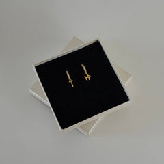 Göktürkçe Harf Küpe / 925 Gümüş