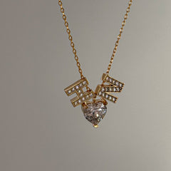 Kalp çift harf / 925 Gümüş