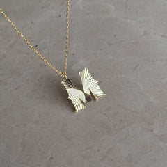 Büyük ışıltı harf kolye / 925 Gümüş