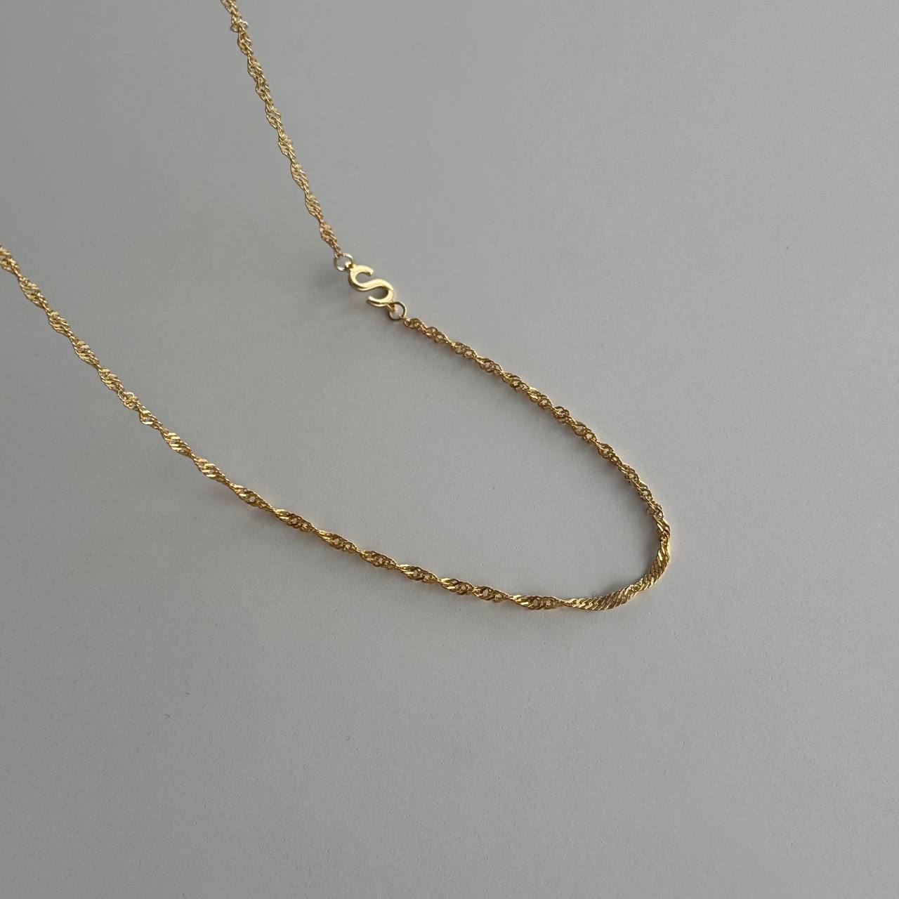 Düz minimal harf köprücük kolye / 925 Gümüş