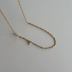 Minimal İki harfli Köprücük Kolye / 925 Gümüş