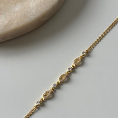 Kristal-Yuvarlak Taşlı Bileklik/ 925 Gümüş