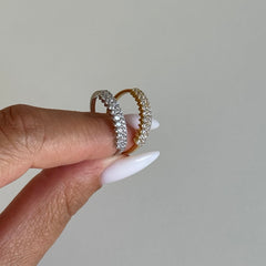 İki Sıra Suyolu Yüzük /925 Gümüş