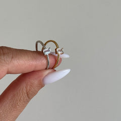 Tek Baget Yüzük /925 Gümüş