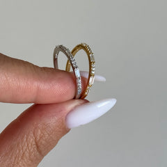 Yatay Baget-Taşlı Yüzük / 925 Gümüş