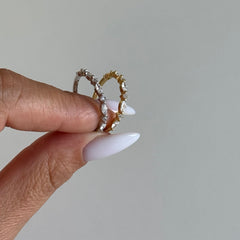 Çoklu Damla Taş Yüzük /925 Gümüş