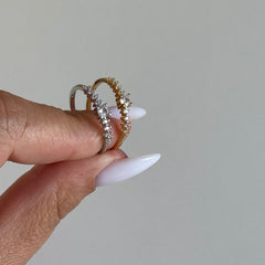 Minimal Taşlı Yüzük /925 Gümüş