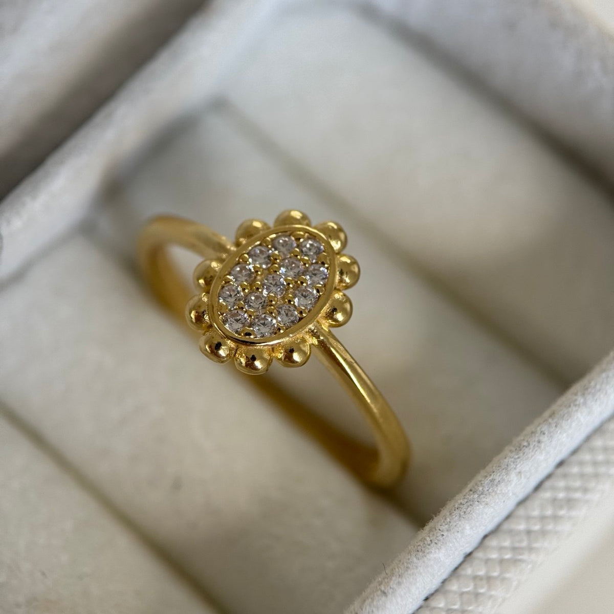 Oval Taşlı Vıntage Yüzük /925 Gümüş