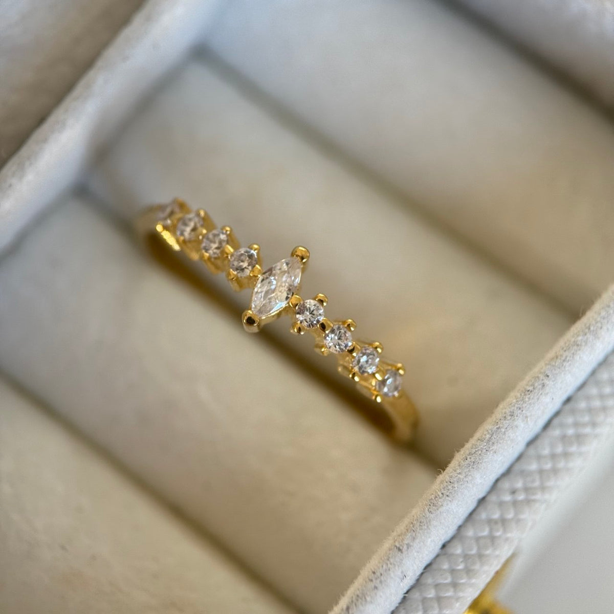 Minimal Damla Taş Yüzük /925 Gümüş