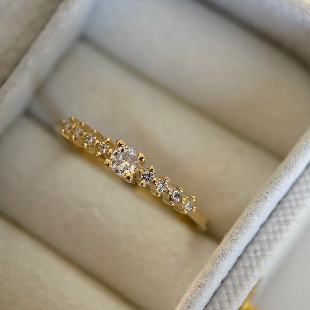 Minimal Taşlı Yüzük /925 Gümüş