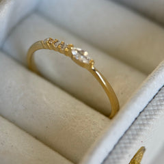 Mini Damla Taş Yüzük /925 Gümüş