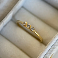 Üç Taş Yüzük /925 Gümüş