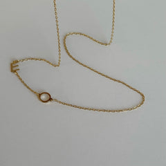 İki Harf Basic Kolye /925 Gümüş