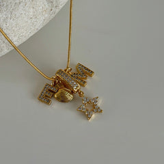 Harfli Charm Kolye