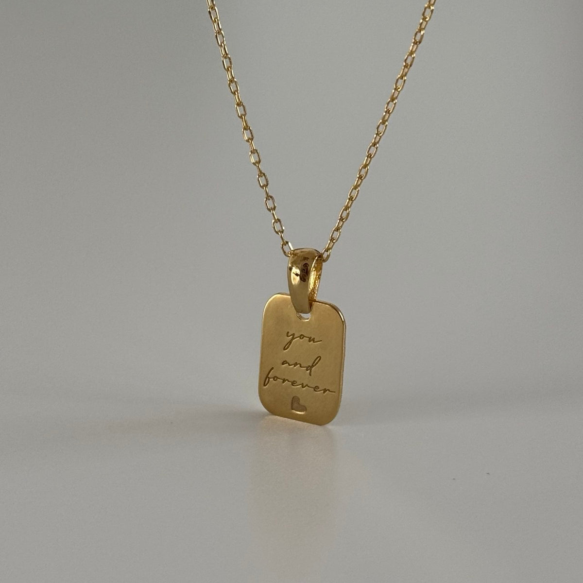 Yazılı Plaka Kolye /925 Gümüş