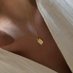 Yazılı Plaka Kolye /925 Gümüş