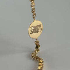 Arpa-Kazıma Resim Bileklik /925 Gümüş