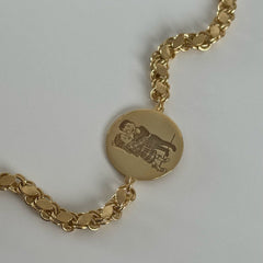 Arpa-Kazıma Resim Bileklik /925 Gümüş