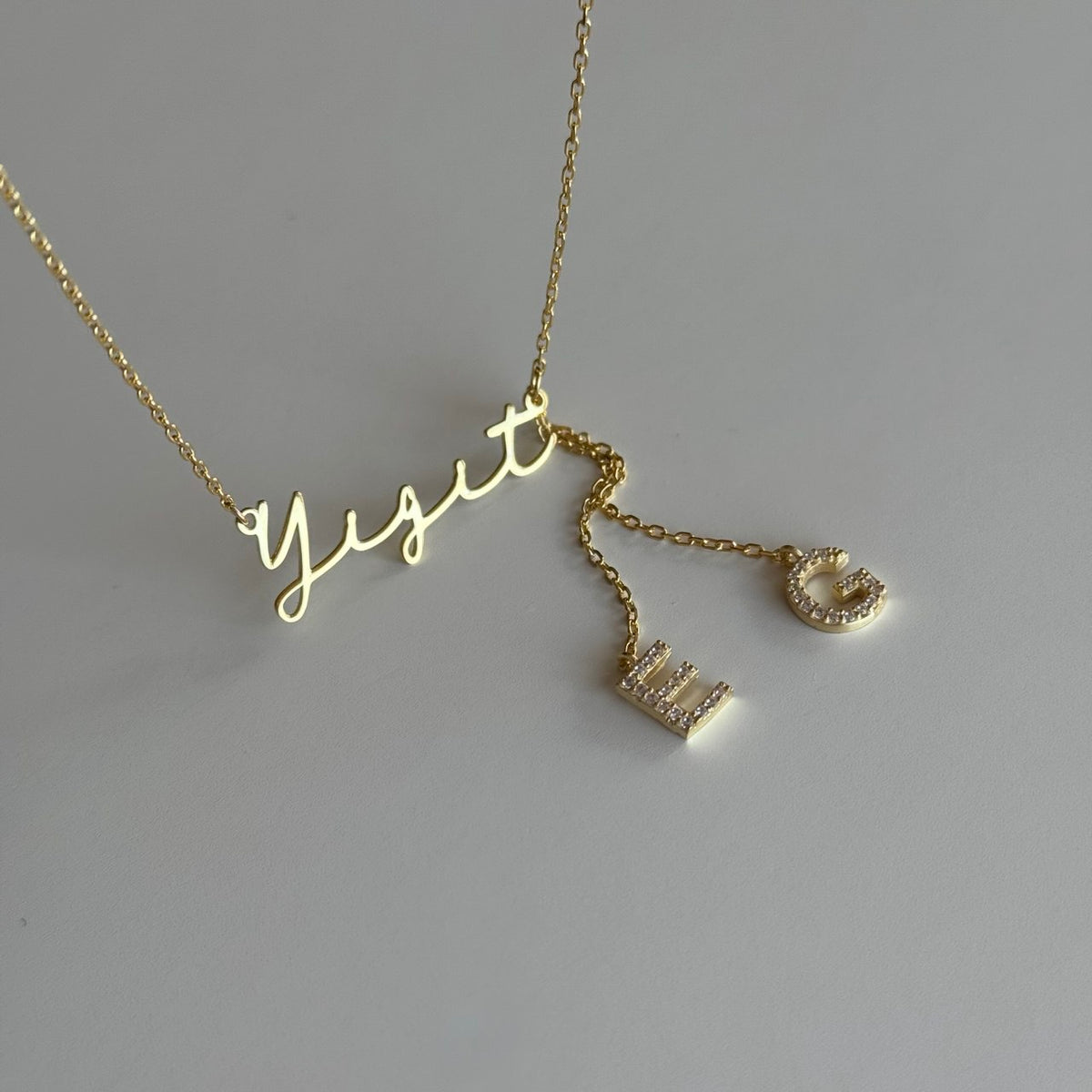 İsim-İki Harf Kolye / 925 Gümüş