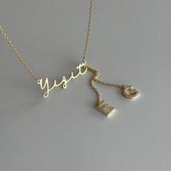 İsim-İki Harf Kolye / 925 Gümüş