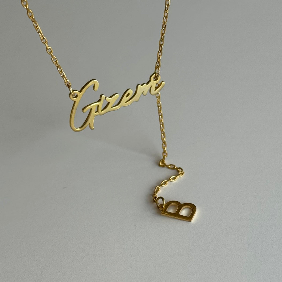 İmza İsim-Harf Kolye / 925 Gümüş