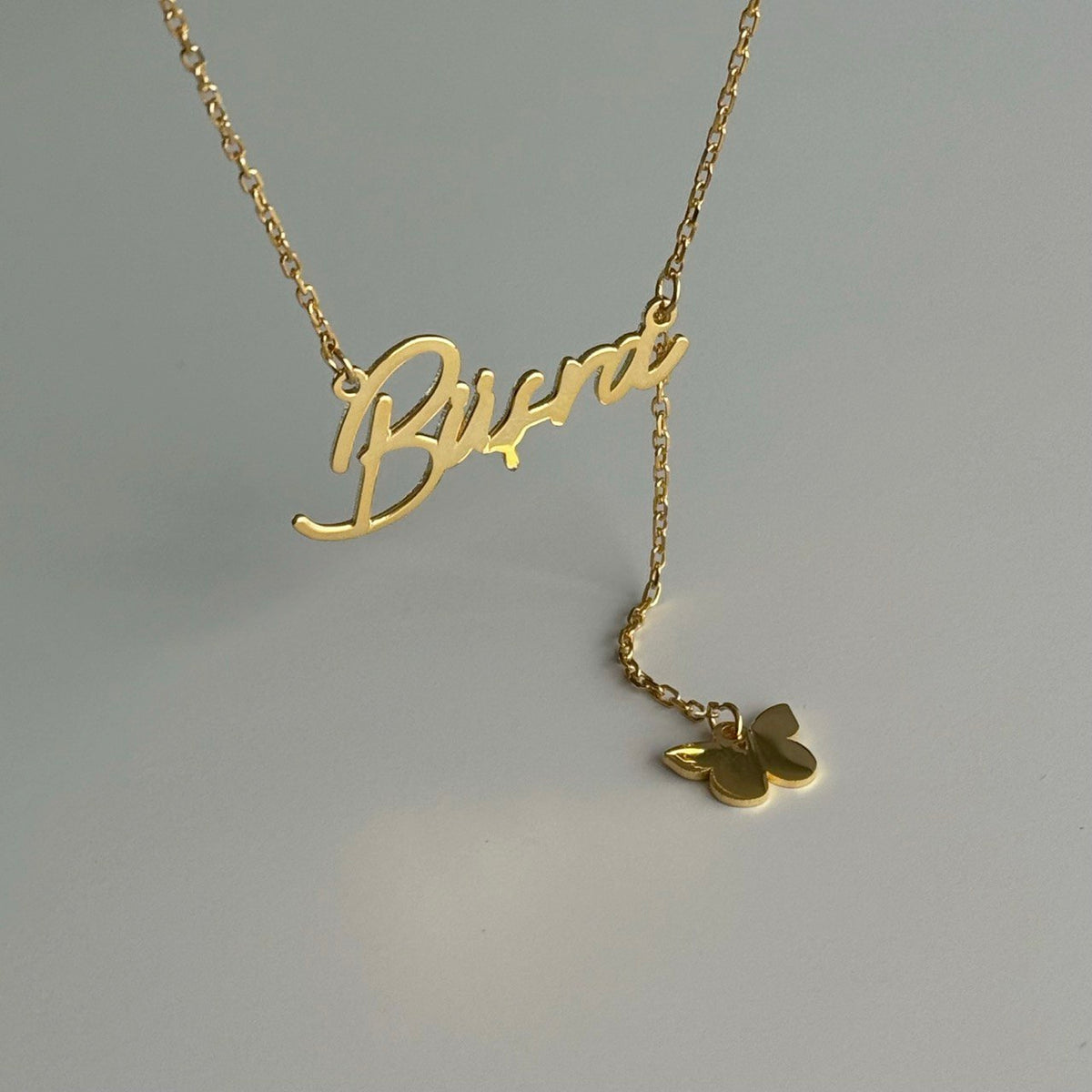 İsim-Kelebek Kolye /925 Gümüş