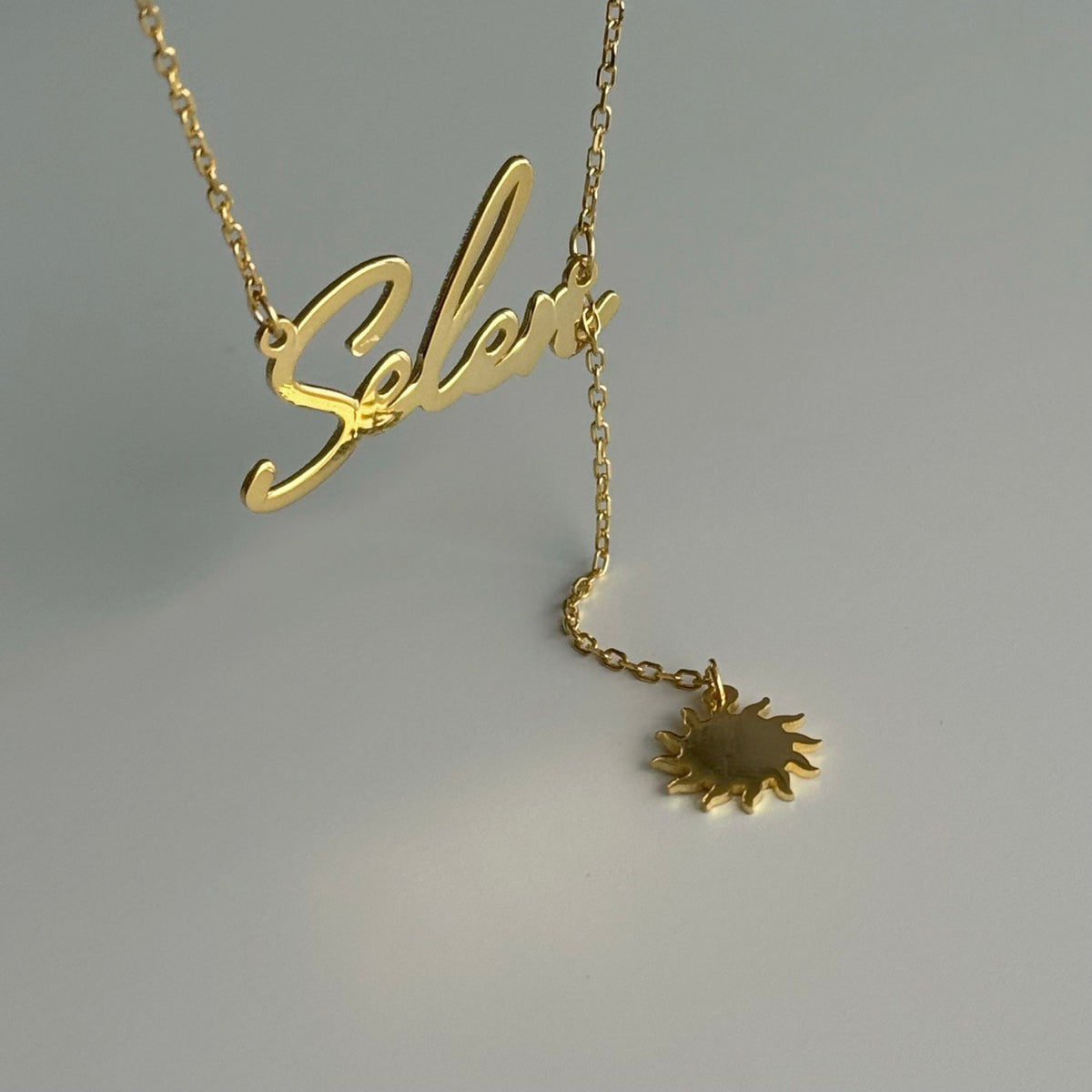 İsim-Güneş Sembol Kolye /925 Gümüş